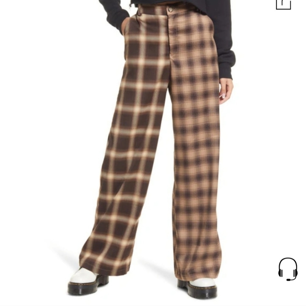 BP. MIixed Plaid Pants